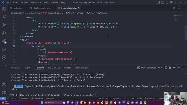 #18 Curso de LARAVEL profesional - IMPORTAR / EXPORTAR CSV / EXCEL смотреть онлайн