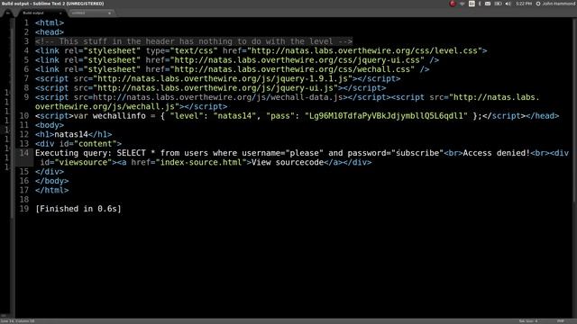 Python Web Hacking: SQL Injection | Natas: OverTheWire (Level 14) смотреть онлайн