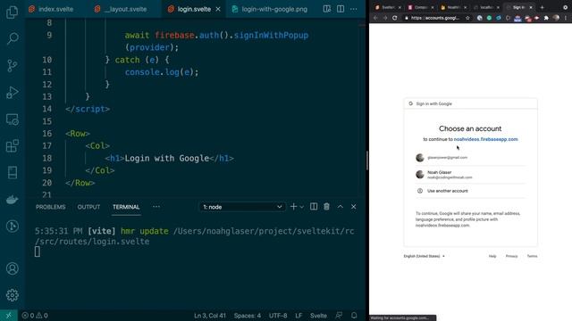 Svelte Kit with Firebase Authentication смотреть онлайн