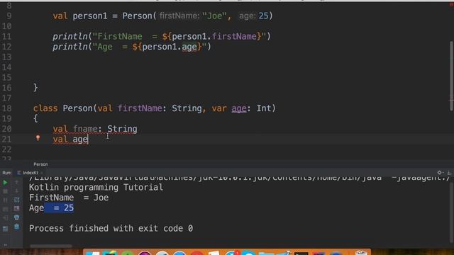 Kotlin Tutorial #part21 Kotlin Constructor Example смотреть онлайн