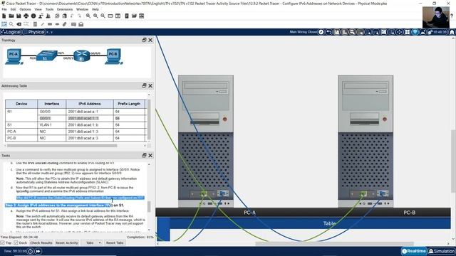12.9.2 Packet Tracer - Configure IPv6 Addresses on Network Devices - Physical Mode смотреть онлайн