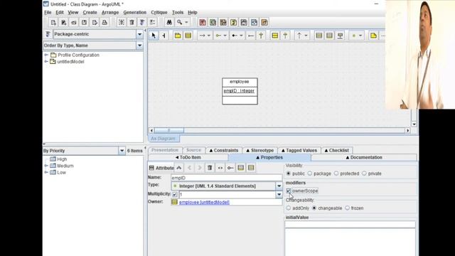 UML - ArgoUML Installation - Modelling a Simple Class - Code Generation using ArgoUML - #17 смотреть онлайн