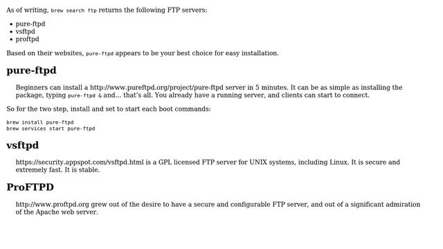 Apple: quick to install and set up FTP server on homebrew for OSX (4 Solutions!!) смотреть онлайн