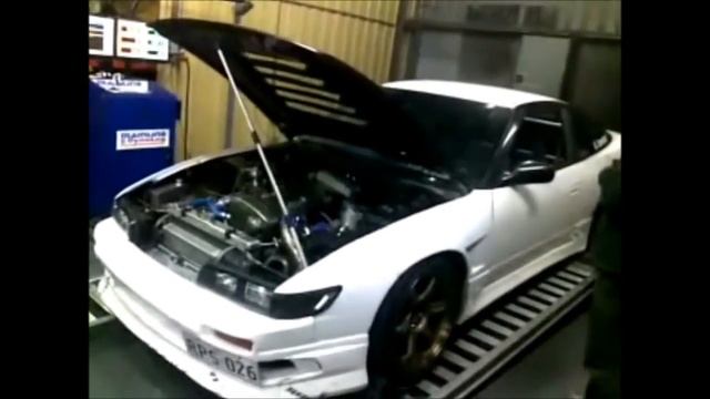 RB26 sil80 dyno run twin turbo setup смотреть онлайн