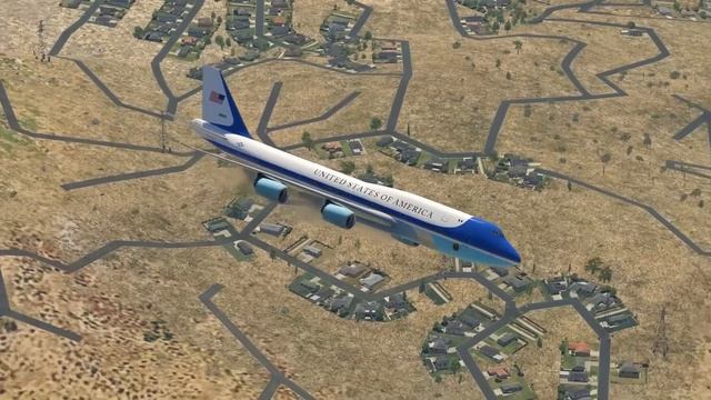 Boeing VC-25 (B747) Emergency Landing | X-Plane 11