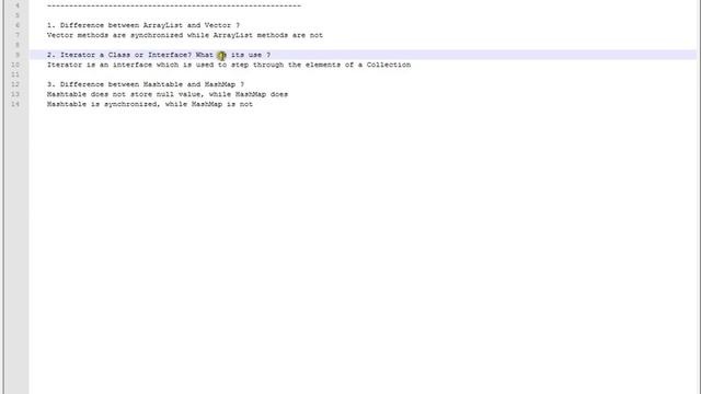 Java Interview Question And Answer Iterator HashTable HashMap Vector ArrayList Explain With Example смотреть онлайн
