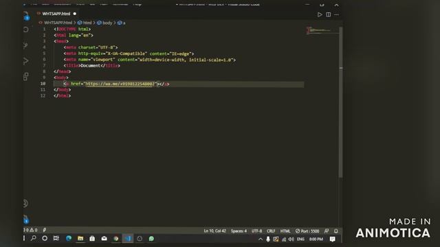 Sending Whatsapp Message using HTML смотреть онлайн