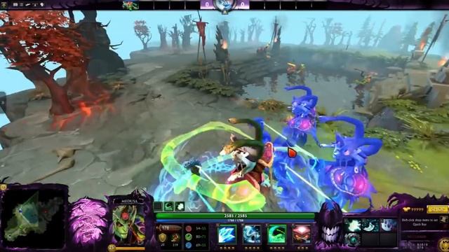 Dota 2 Medusa Immortal Daughters of Hydrophiinae with Bow of the Beholder Eye of the Beholder смотреть онлайн