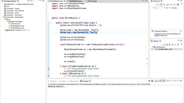 Learn Java Tutorial for Beginners, Part 46: Serialization смотреть онлайн