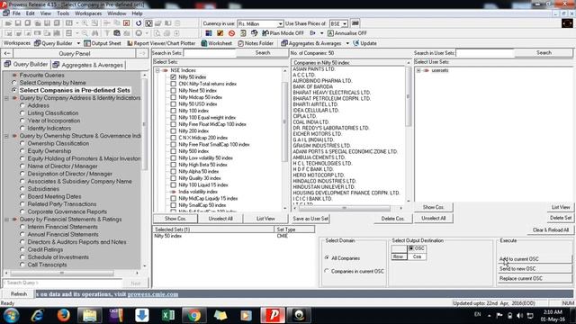 How to make a list of companies in an index in Prowess Database смотреть онлайн