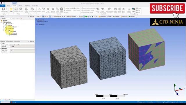 ✅ Ansys Meshing Tutorial 03 - Mesh Refinement - Ansys 2020 R1 смотреть онлайн