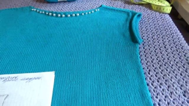 Самый простой топ из хлопка спицами смотреть онлайн