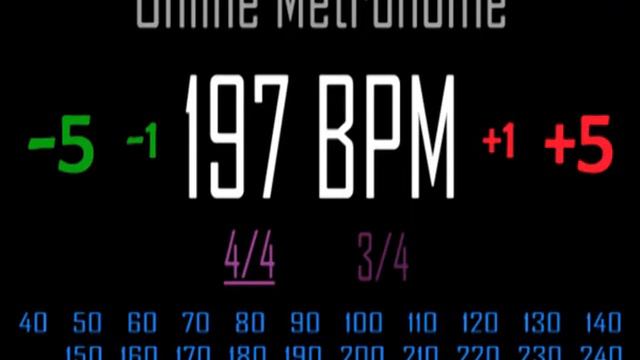 Metronomo Online - Online Metronome - 197 BPM 4/4 смотреть онлайн
