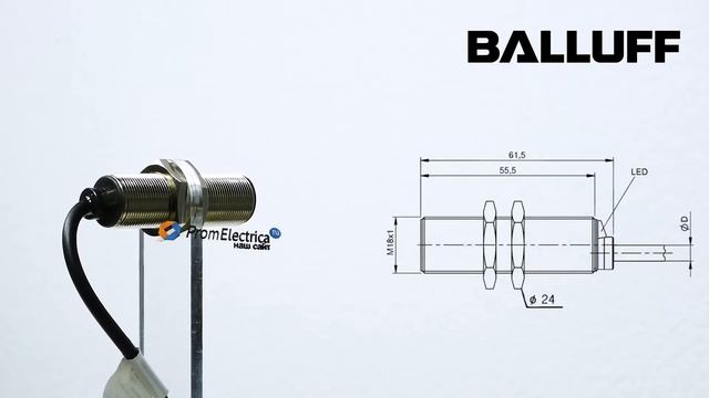 Индуктивный датчик M18 с дистанцией срабатывания 5 мм Balluff смотреть онлайн