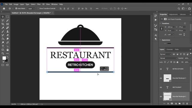 How to Make a Restaurant Logo Design Photoshop CC Tutorial 2021 смотреть онлайн