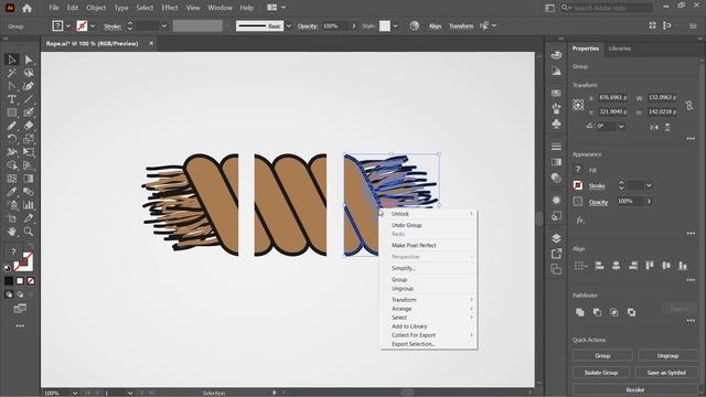 How to make a Rope Pattern Brush in Illustrator смотреть онлайн