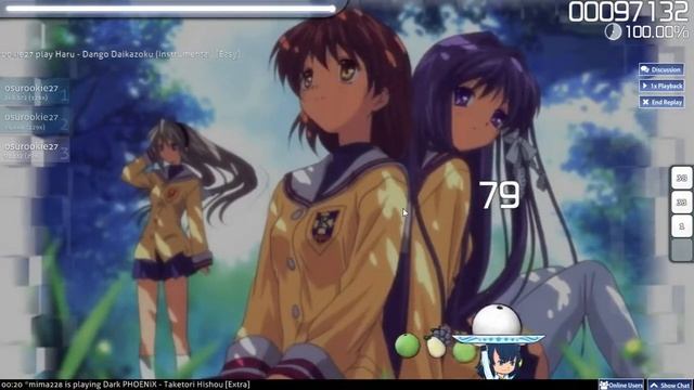 osu!- Catch the Beat (easy) Dango Daikazoku 100.00% FC! смотреть онлайн