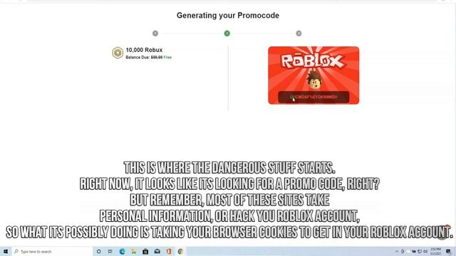 How "Free Robux" Scam Websites Work. | Demonstration смотреть онлайн