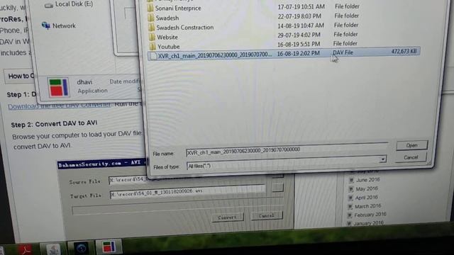 How to Dahua Recording File CONVERT a DAV file to AVI file (Dahua camera DVR) - Dhavi Software смотреть онлайн