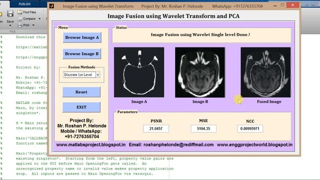 Wavelet Transform Based Image Fusion Matlab Project Code смотреть онлайн