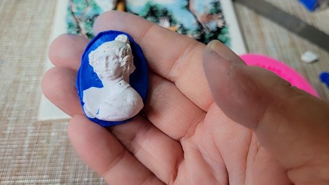 DIY. МК. Классическая камея из полимерной глины. Сlassic cameo made of polymer clay. Tutorial. смотреть онлайн