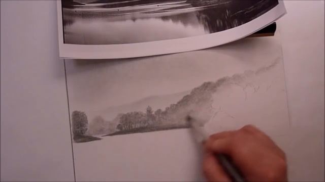 How to Draw Mist in Landscapes, Trees, water reflections, Tips and Techniques смотреть онлайн