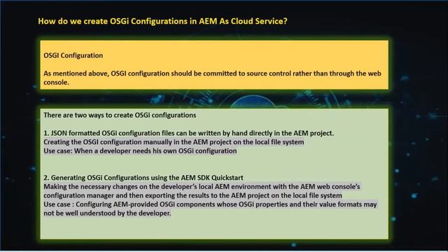 9 AEM As Cloud Service - Create OSGi Configurations - Part 1 смотреть онлайн