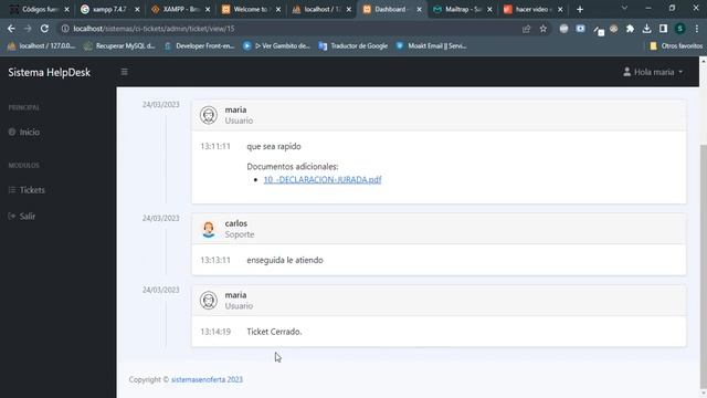 ✅sistema mesa de ayuda help desk en php y mysql✅ con codeigniter, ajax, bootstrap 5, jquery смотреть онлайн
