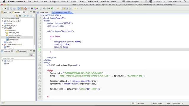 KIB204: Week 6 - PHP and Yahoo Pipes смотреть онлайн