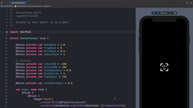 SwiftUI Animation: Login with FaceID смотреть онлайн