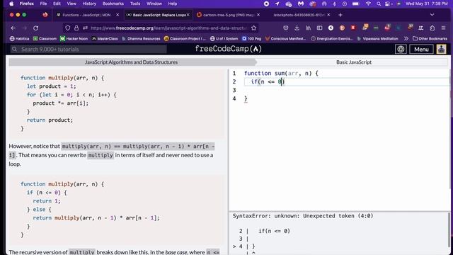 FreeCodeCamp Tutorial: Replace Loops w/ Recursion - Pt 18 смотреть онлайн