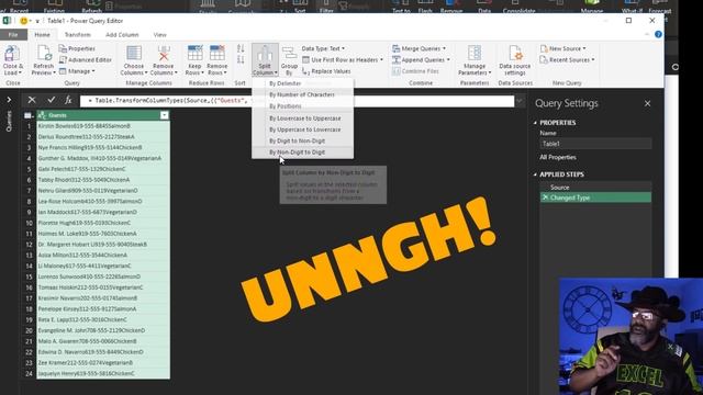 Power Query: Split columns between digits and non-digits смотреть онлайн
