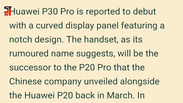 Huawei P30 Pro With Curved Display, Notch, Speculated to Sport 38-Megapixel Sony IMX607 Sensor смотреть онлайн