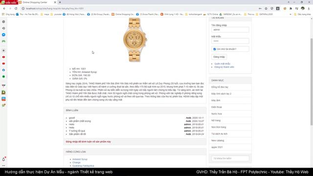 Dự án Mẫu - Thiết Kế Web | Bài 01: Giới Thiệu | Thầy Hộ Fpoly HCM