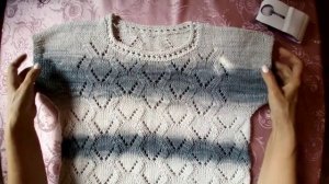 Летняя футболка спицами.