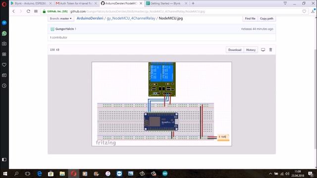 #NodeMCU #Esp8266 + 4 kanal role + #BLYNK app ( #Relay) смотреть онлайн