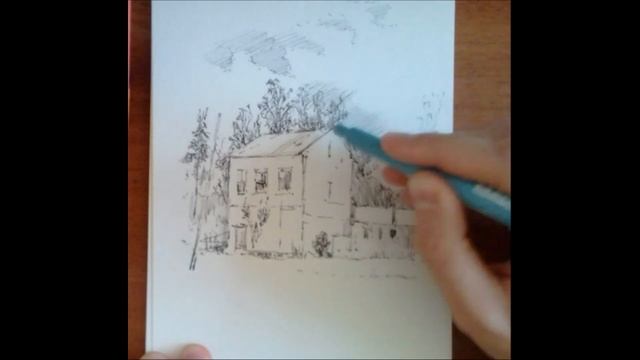 СКЕТЧБУК ИЛЛЮСТРАЦИЯ Как РИСОВАТЬ Заброшенный ДОМ смотреть онлайн