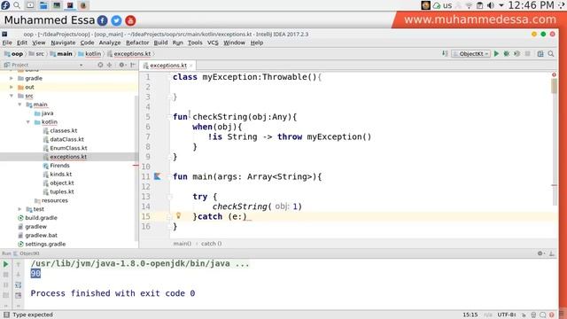 41 Kotlin Advance exception &custom exception смотреть онлайн