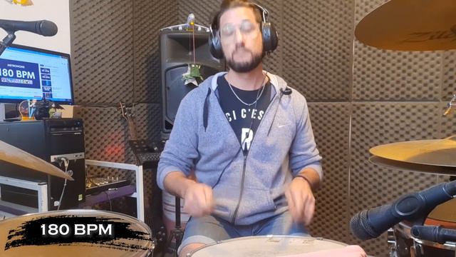 50 BPM a 300 BPM Double Stroke en Tambor смотреть онлайн