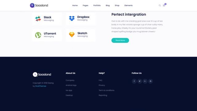 HR Management Landing Page Demo Preview | Saasland MultiPurpose WordPress Theme смотреть онлайн
