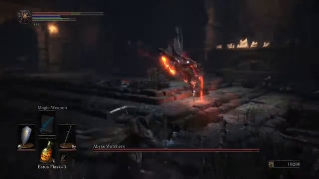 Dark Souls 3: Abyss Watchers boss fight (solo) смотреть онлайн