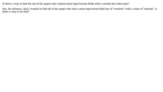Wordpress: Find page IDs with specific meta tag key value pairs смотреть онлайн
