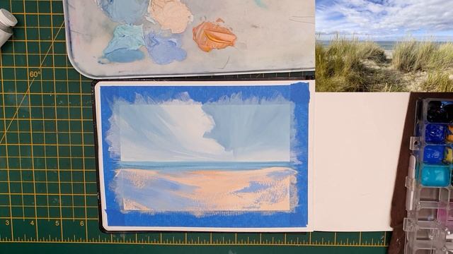 How to Paint SAND DUNES and Grass with GOUACHE ✶ Scotland's Beautiful Coast смотреть онлайн