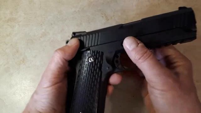 Обзор спрингового пистолета Galaxy G.25, G.25A (Colt 1911 Combat) калибр 6 мм, Airsoft. Разборка смотреть онлайн
