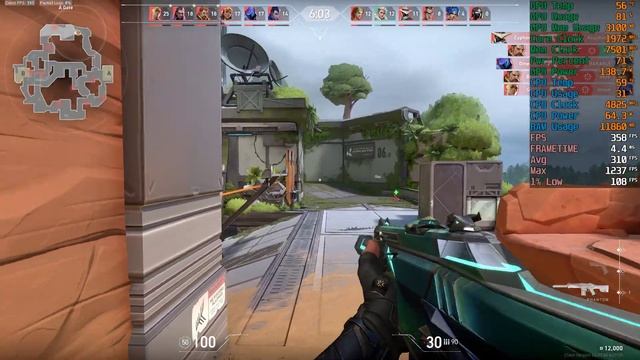VALORANT : RTX 3060 12 GB + Ryzen 5700X : HIGH EFFECTS ON FXAA 16X : FRACTURE 12 смотреть онлайн