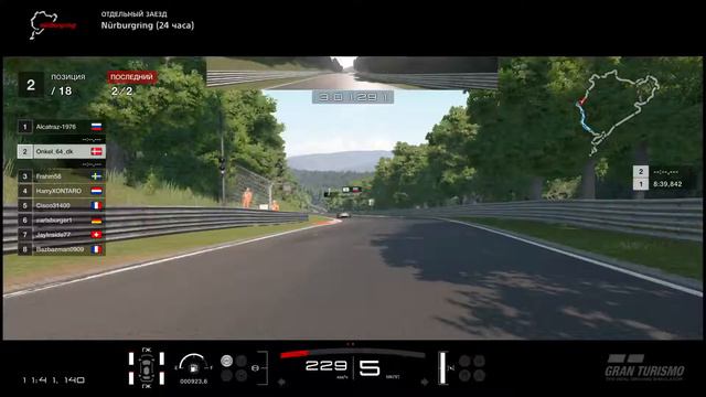 Gran Turismo SPORT Nurburgring(24 часа) рейтинг B,S, руль, МКПП, видео с повтора...