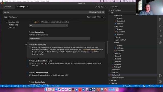 VS Code Autoformatter - Configuring Prettier смотреть онлайн