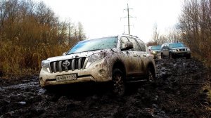 Новый Prado месит грязь + 4 литровый УАЗ! Жёсткое бездорожье,  оффроад.