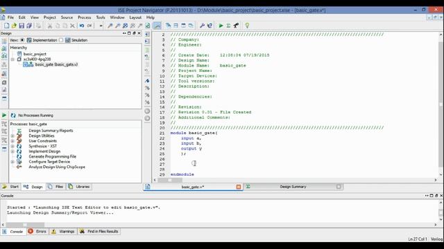 Xilinx ISE simulator Verilog Tutorial 2 : How to Create a New Project смотреть онлайн
