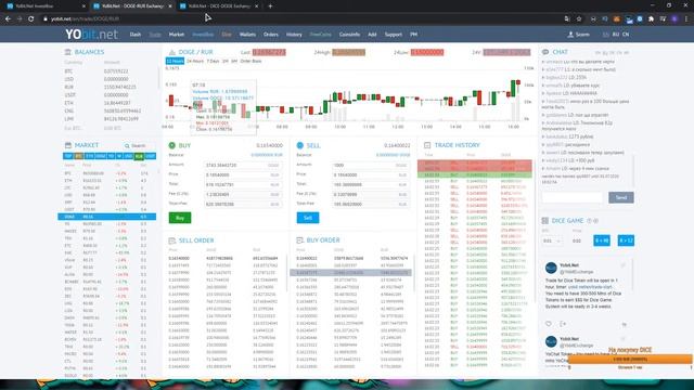 Старт торгов DICE на Yobit! смотреть онлайн